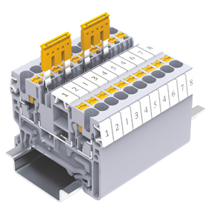 how to use alternate shorting link positions on DIN rail terminals - Techna