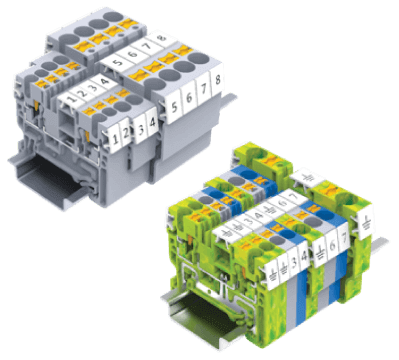 feed through DIN rail terminal blocks - Techna